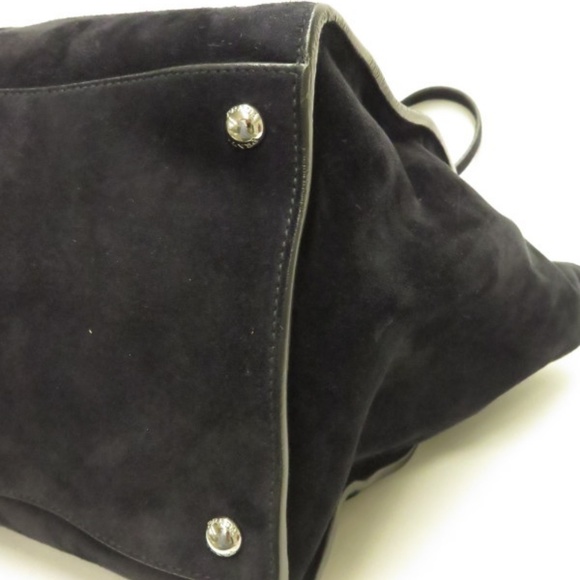 Prada Twin Pocket Tote Bag Black Suede - Picture 5 of 8